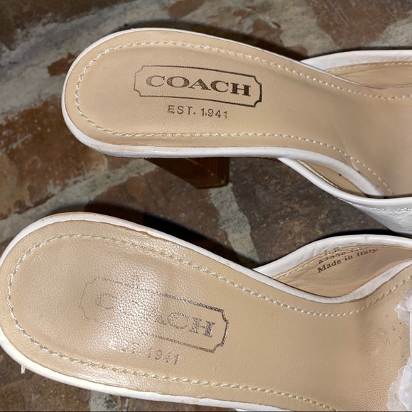 Coach Leather Jacie A3228 Square Toe Mule Sz 6B Made In Italy - Picture 4 of 10